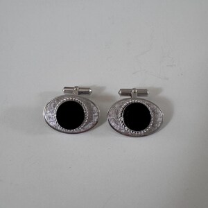 Vintage Silver black onyx cufflinks from Destino