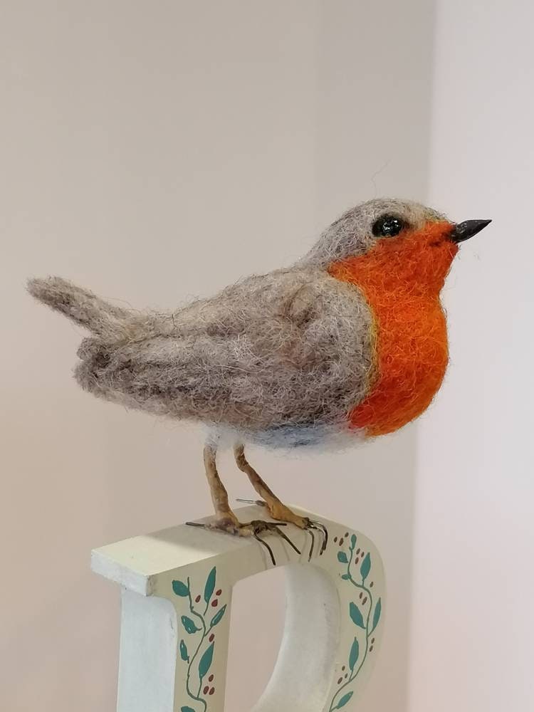 Needle felt your own festive robin