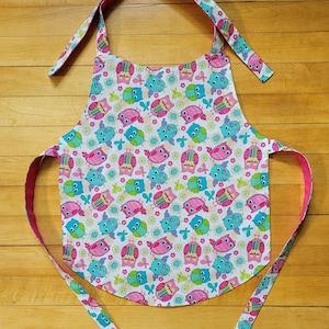 Reversible Owl Apron: Kids Arts, Crafts, Kitchen Helper