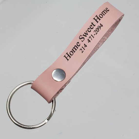  Full Grain leather Key Chain Engraving ready, 10 Packs Blank  Leather Keyrings, Choose one color or Mixed