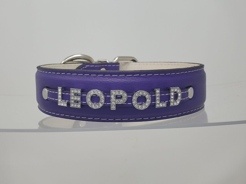 Bling Leather Dog Collars Extra Large Dog Collar With Etsy