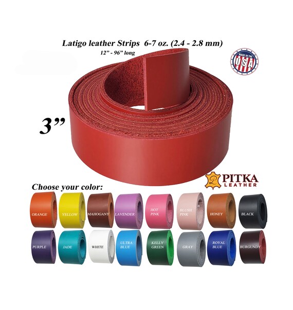 3 Inch Wide Leather Strips 67 oz 2.4 2.8 mm up to 96 Etsy