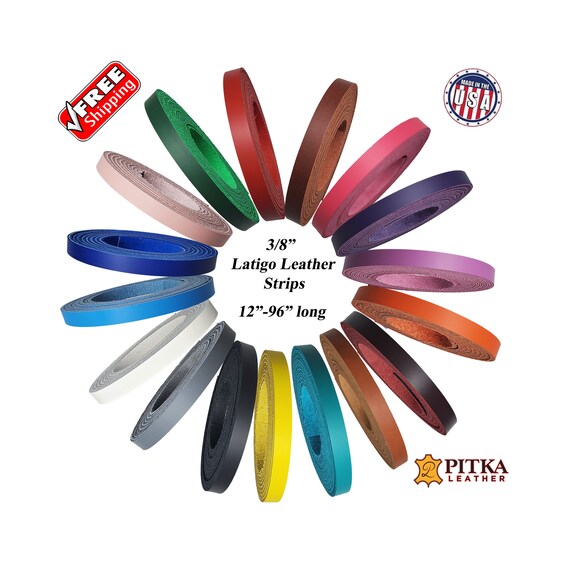 3 8 Inch Leather Strips 6 7 Oz 2 4 2 8 Mm Up To 96 Inch Etsy