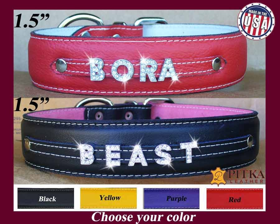 Bling Dog Collars Extra Large Dog Collars with Name in Etsy