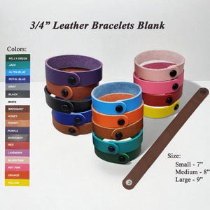 Full Grain Leather Bracelet Blanks: 8-Pack Engraving Cuffs, USA Made
