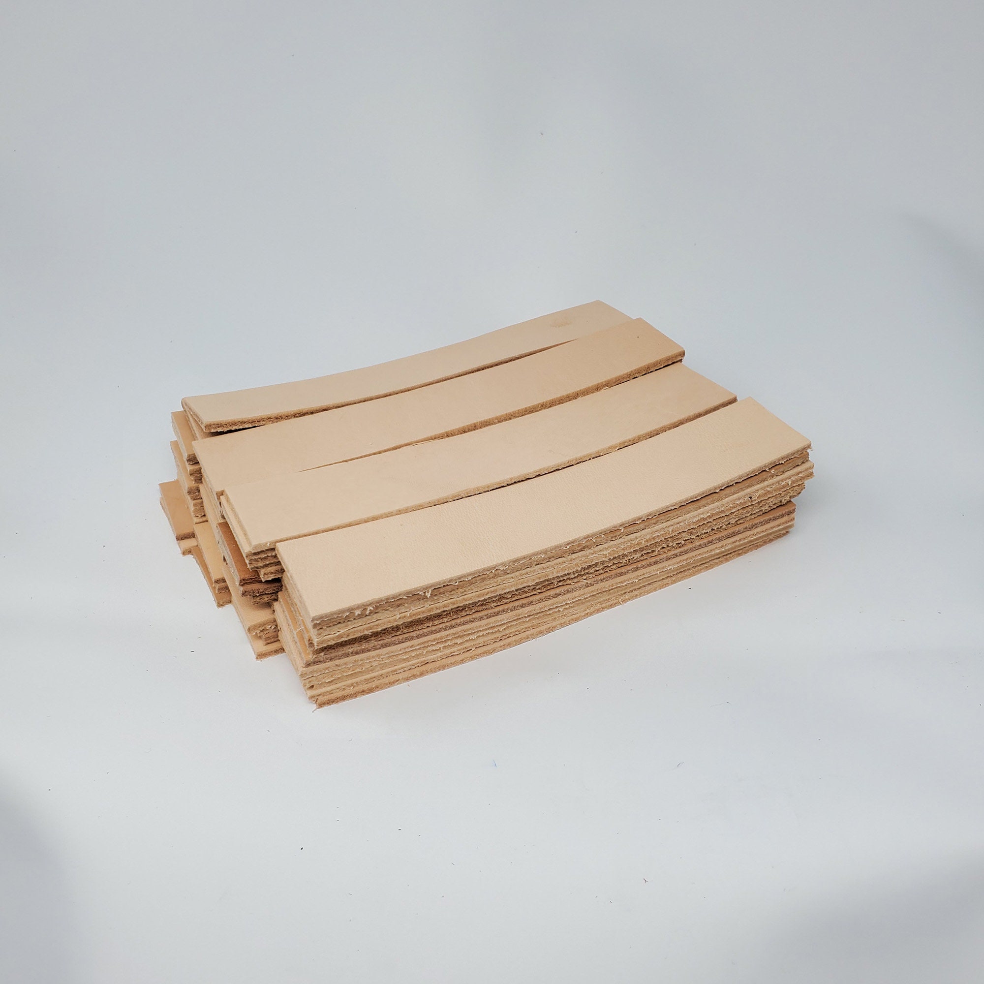 Honey Waxy Latigo Leather Strips 6-7 oz. - up to 96 Long. - Pitka Leather