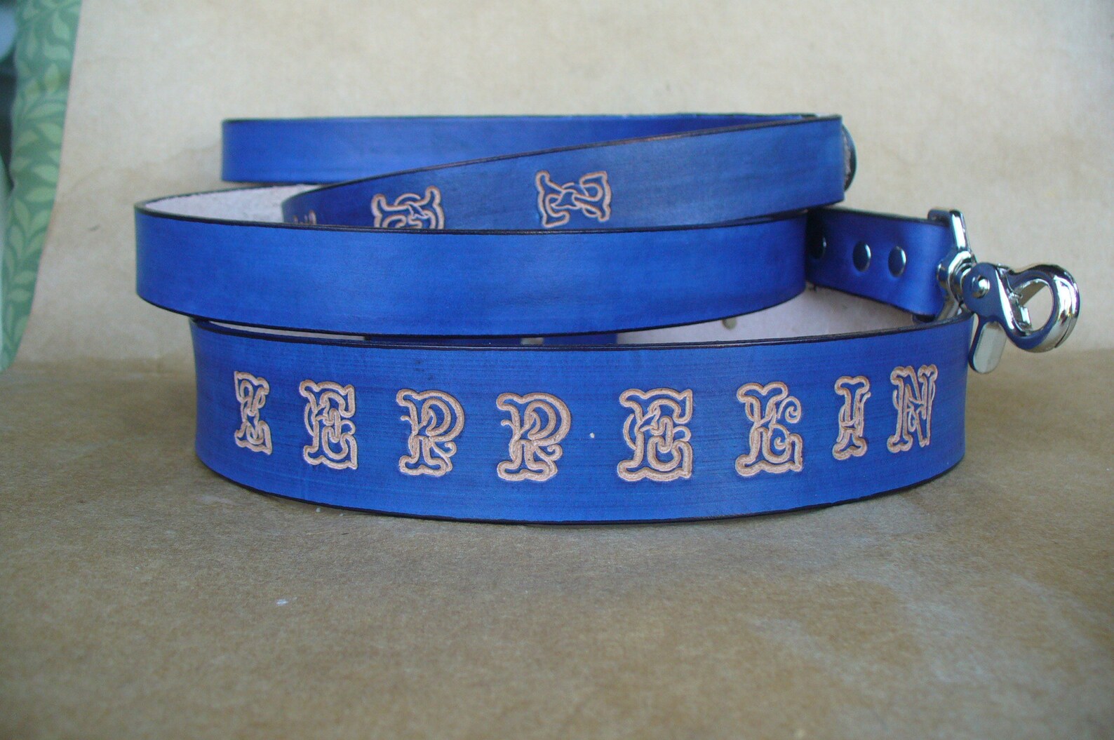 Leather Dog Collar and Leash Personalized Big Dog Collar Etsy