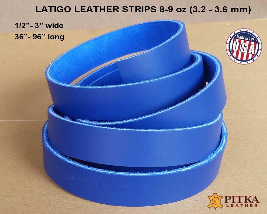 Royal Blue Leather Strips Latigo Leather Strip 89 Oz 3.2 Etsy