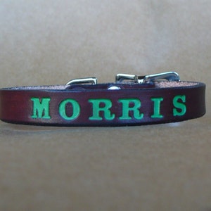 Personalized Puppy Collars Custom made Leather Collars Small Collars for Puppies, Cats, Small Dogs made in USA image 5