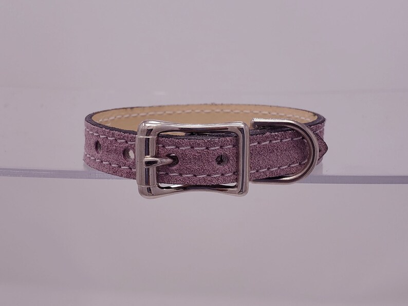 Soft Puppy Collars XS Leather Suede Dog Collar for Toy Dogs Etsy