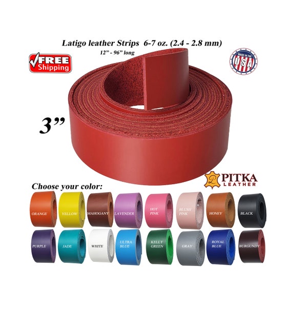Multipurpose Finished Leather Strips Blanks 56 in. plus for