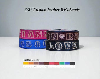 Personalized Leather Cuff Bracelet: Custom Engraved Name Wristband