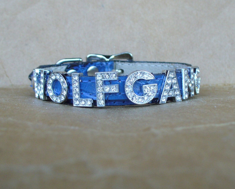 Bling Cat Collar XXS Custom Bling Name Collars for Cats Etsy