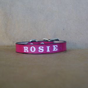 Personalized Puppy Collars Custom made Leather Collars Small Collars for Puppies, Cats, Small Dogs made in USA image 6