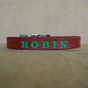 Personalized Puppy Collars Custom made Leather Collars Small Collars for Puppies, Cats, Small Dogs made in USA image 8