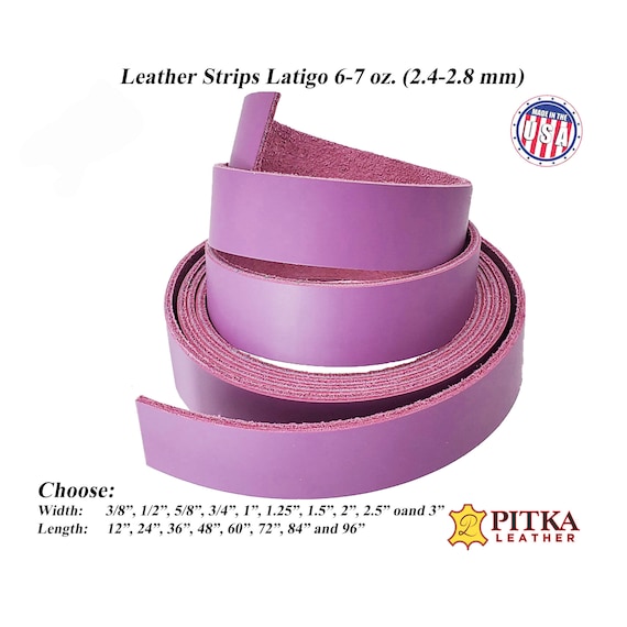 1/2″ Latigo Leather Strips – Pitka Leather