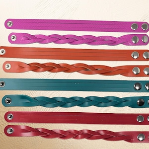 DIY Braided Leather Bracelet Kit: Adjustable Full Grain Cowhide