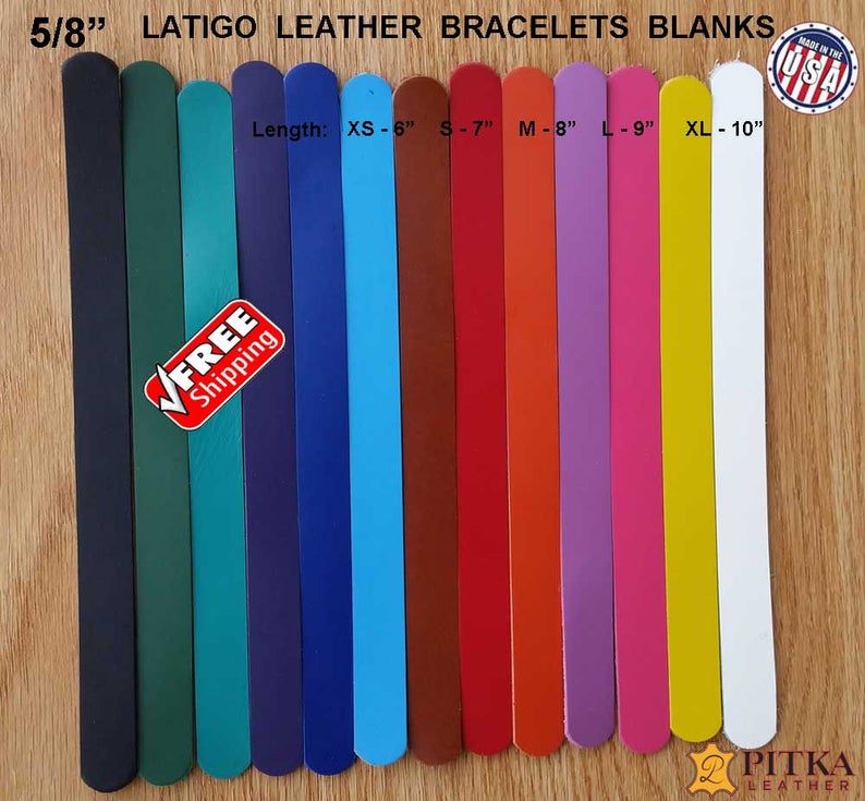 Blanks Leather Bracelets 5/8 Wholesale Leather | Etsy