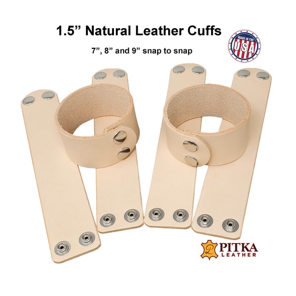 Leather Cuff 1.5 Inch - Smooth round edges - Craft Tooling Cuff - Blank Bracelets-Cuffs made in USA- Wholesale Price for all- no minimum Qty