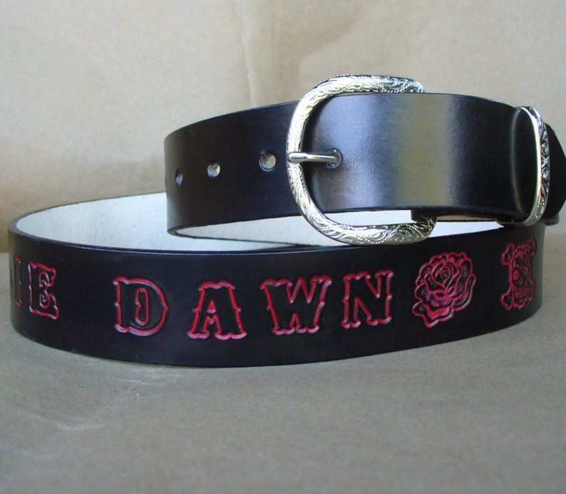 Western Style Belts Men's Name Belts Custom Etsy