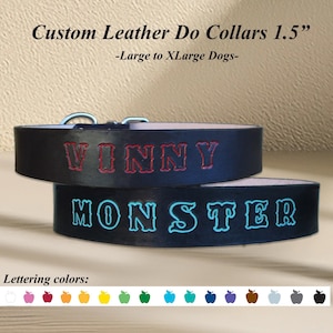 Custom Heavy-Duty Leather Dog Collar XL–Personalized Handmade Leather Collars for Extra-Large & Giant Breeds, Durable Leather Dog Collar USA