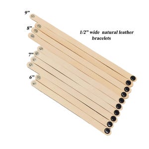 Veg Tan Leather Tooling Bracelet Blanks: 1/2 Inch USA Made Wristbands