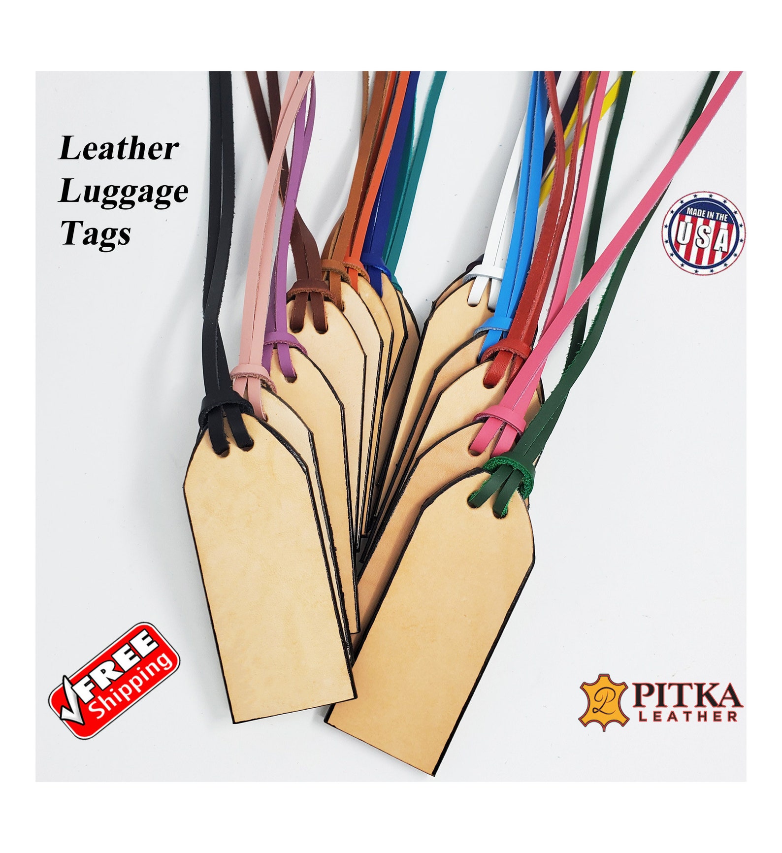 Luggage Leather Tags Blank Natural Leather Blanks Luggage Etsy