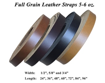 Full Grain Leather Straps 5-6 oz. – DIY Watch Straps, Handles & Belts