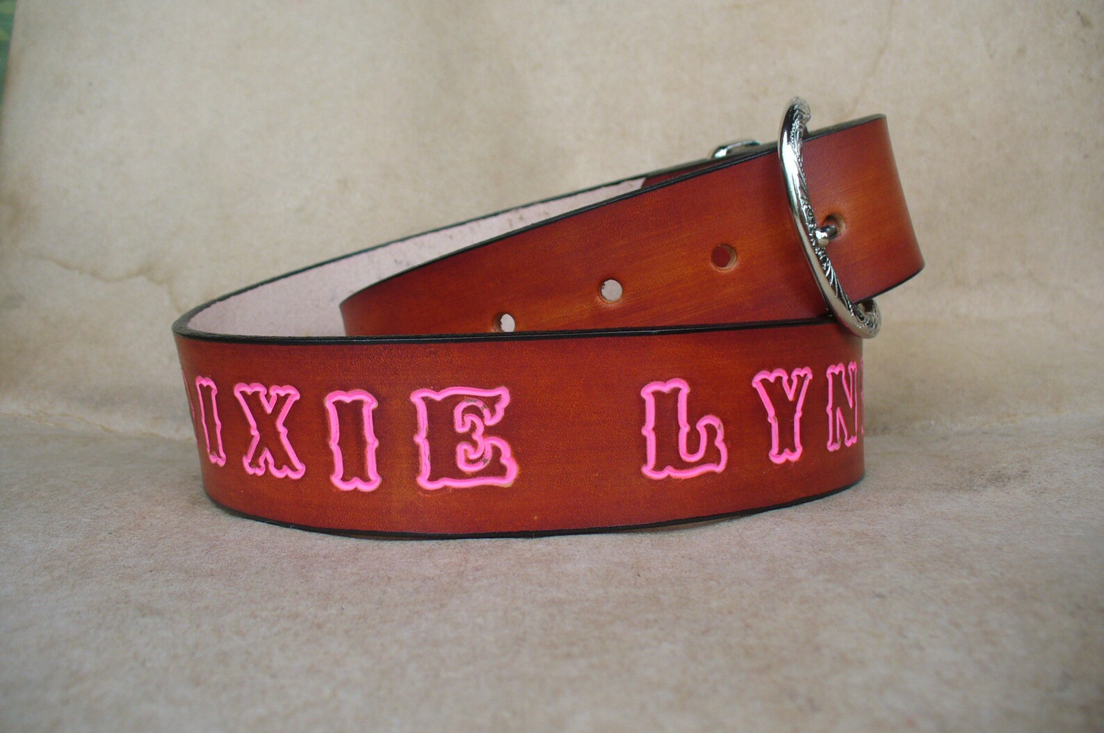 Cowgirl Belts Women Leather Belts Personalized Tan Leather Etsy