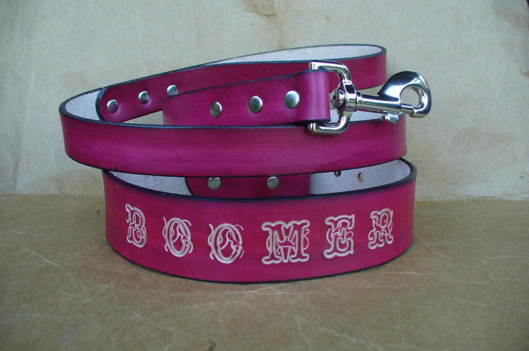 Leather Dog Collar and Leash Personalized Big Dog Collar Etsy
