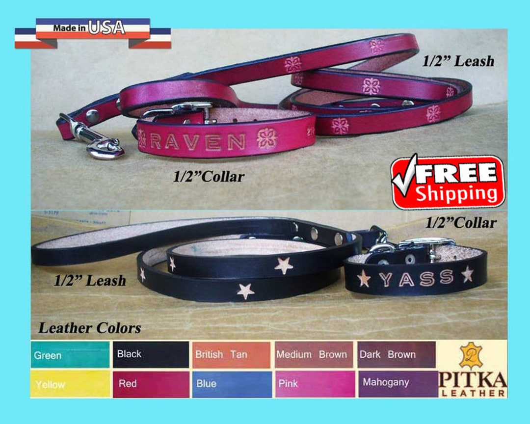 Puppy Collars and Leashes Custom Made Puppy Collars and Etsy