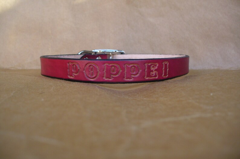 Personalized Leather Dog Collars With Name Made in USA Dog Etsy