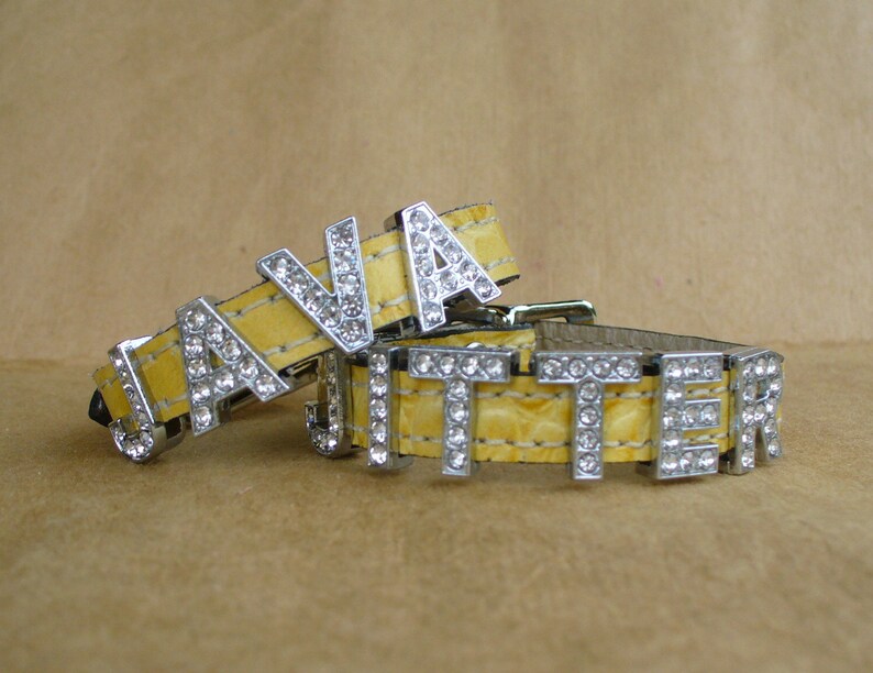 Bling Cat Collar XXS Custom Bling Name Collars for Cats Etsy