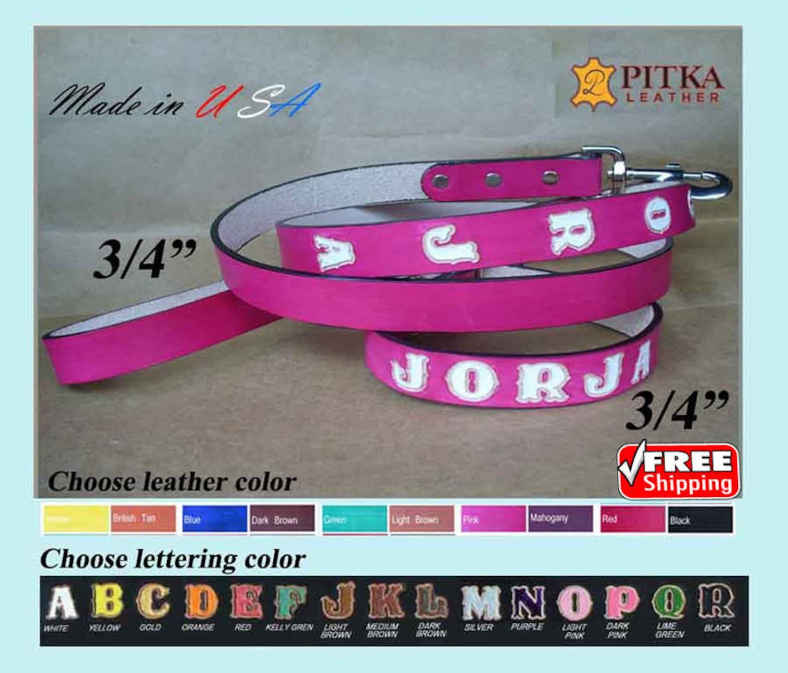 Unique Dog Collars and Leashes Free Shipping in USA Etsy