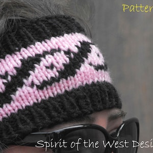 Knit headband Knitting Pattern headwrap earwarmer warmer teen adult stranded womans accessories ear-muff wrap hairband PDF Instant Download