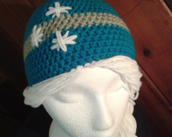 Elsa Hat Crochet Pattern with Braid | Frozen Ice Princess Beanie | Halloween costume Ice queen toque | braided hair PDF Instant Download