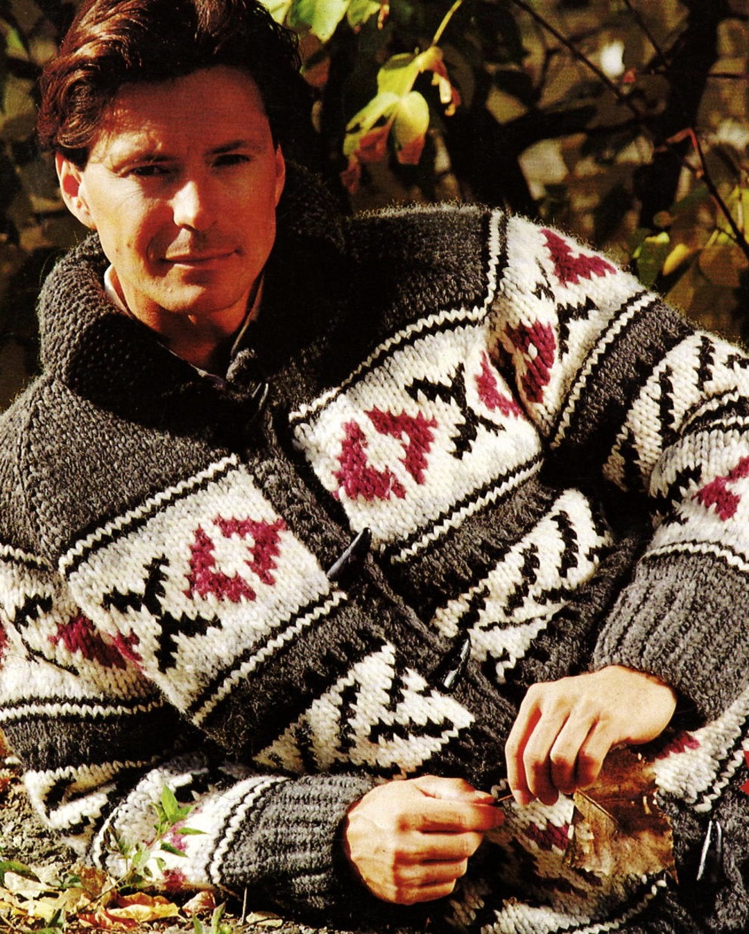 Cowichan Sweater Pattern White Buffalo 1420B Indian Blanket Salish