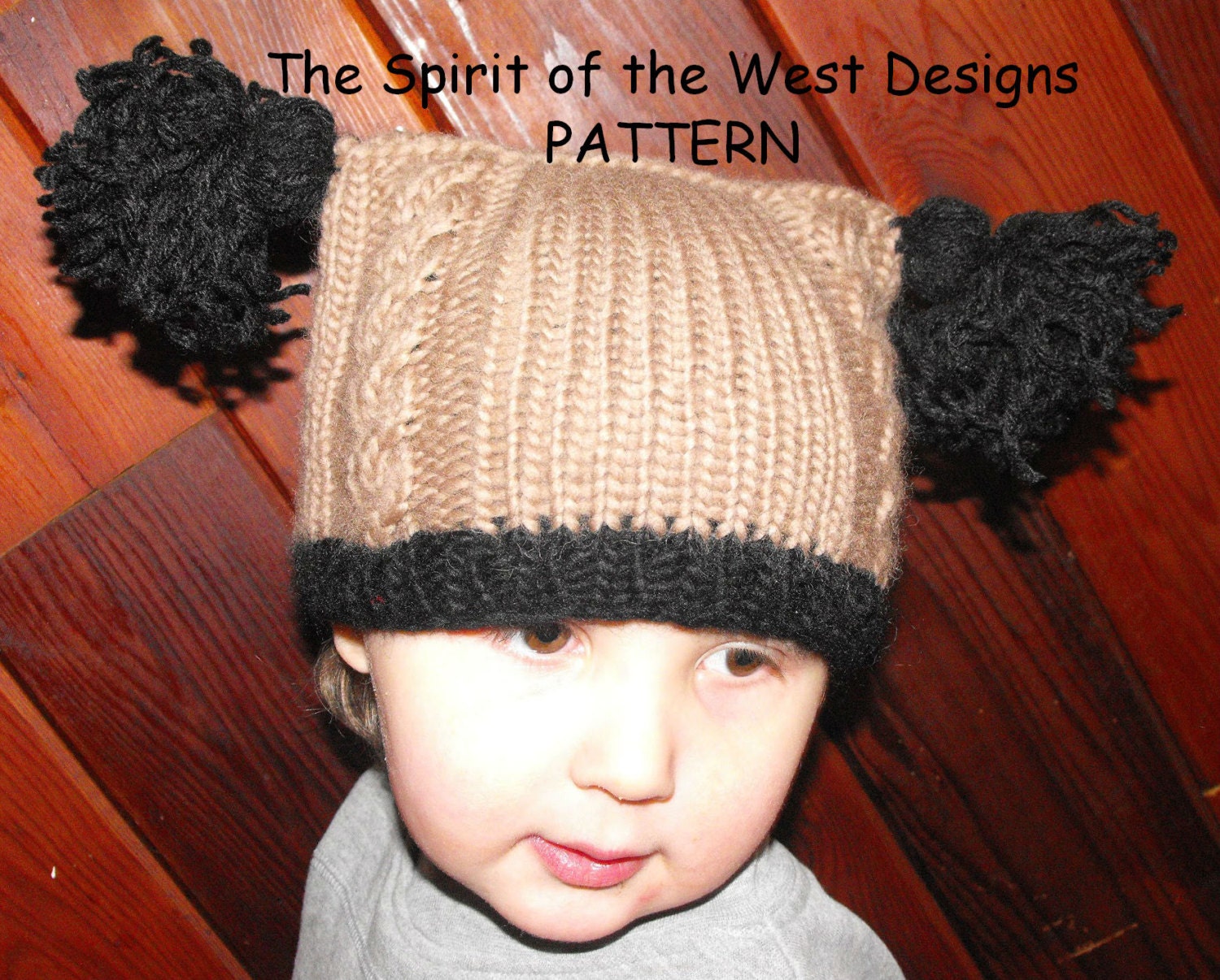 Easy Baby Cable Hat Knitting Pattern, Toque, Cabled Hat With Tassels, Babies, Toddler, Wool Hat