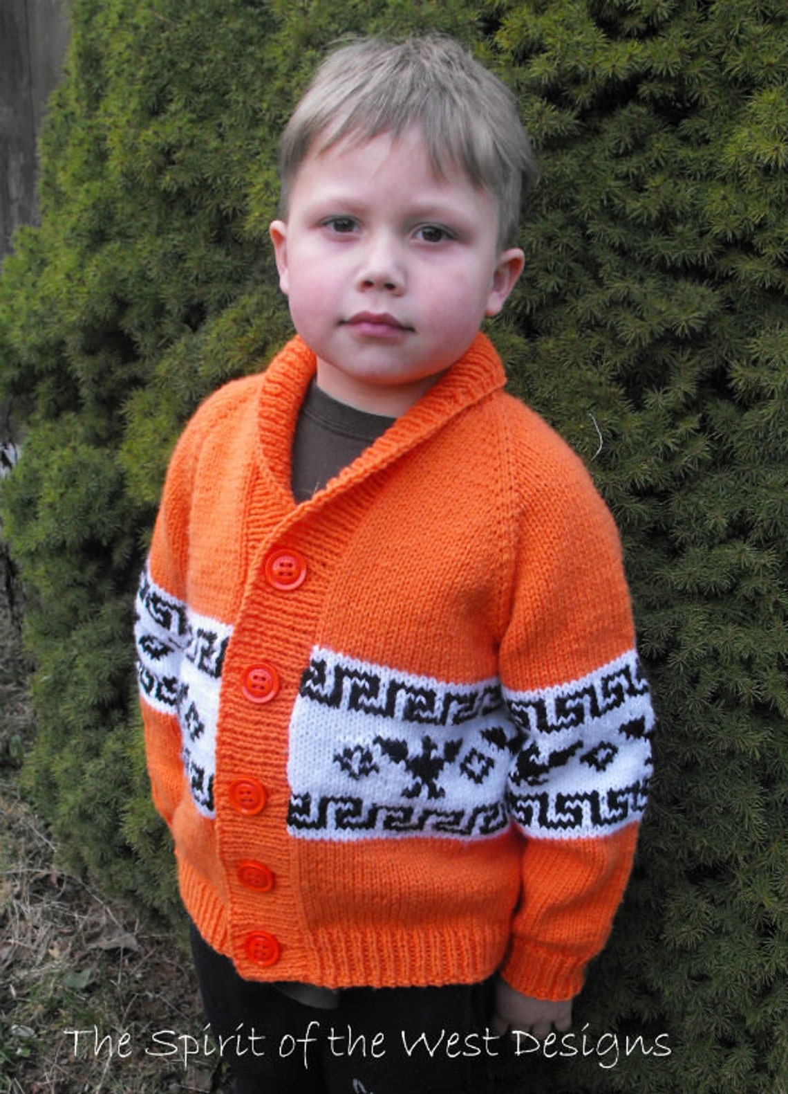 Knitting Pattern Cowichan Style T Bird Childrens Cardigan Knit - Etsy