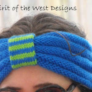 Knit Headband pattern earwarmer headwrap warmer teen adult stranded womans accessories ear-muff wrap turban hairband PDF Instant Download