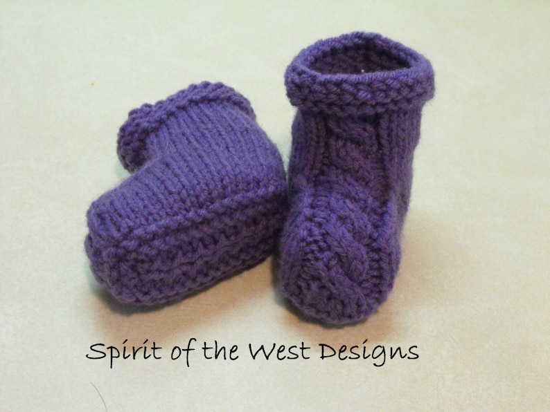 baby girl knitted booties
