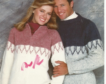 White Buffalo LAMA Pattern 3708 Cowichan Salish sweater Knit cardigan Canadian clothes hippy West coast sweater jumper pullover PDF knitting