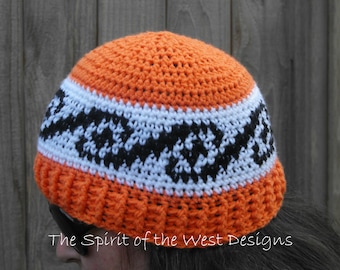 Modello all'uncinetto / Cowichan ispirato toque beanie dal basso verso l'alto scaldaorecchie invernale a costine adolescenti uomini adulti uomo donna PDF Download istantaneo fai da te