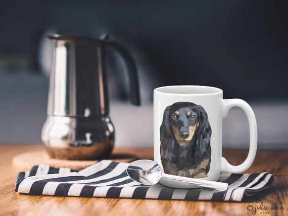 Long Haired Dachshund Mug Dachshund Gift Doxie Mug Doxie Etsy
