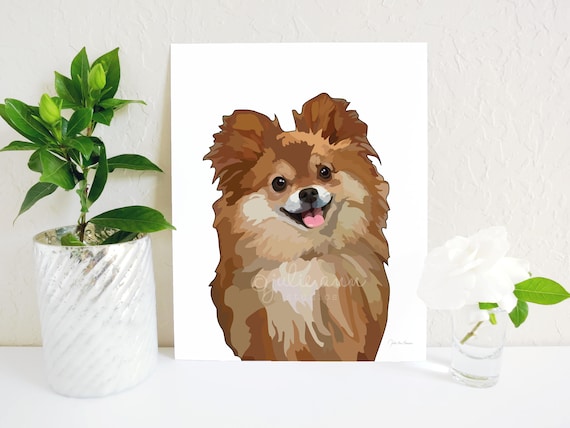pomeranian painting