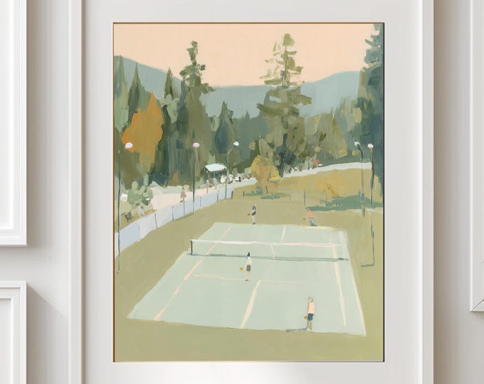 Pickleball Wall Art, Abstract Pickleball Poster, Sports Wall Art, Modern Pickleball Decor, Pickleball Gift, Pickleball Art, Raquetball Art