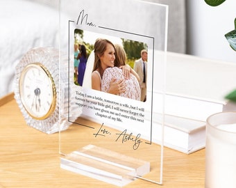Personalized Mother of the Bride Photo Quote, Custom Wedding Gift for Mom, Photo Printed on Acrylic, Wedding Gift from Daughter, Gift to Mom