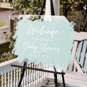 Acrylic Baby Shower Sign, Baby Shower Welcome Sign, Baby Boy, Baby Girl, Clear Acrylic Sign, Gender Reveal Baby Shower Sign