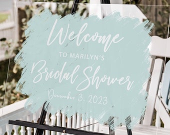 Wedding Shower Acrylic Sign, Personalized Bridal Shower Welcome Sign, Acrylic Bridal Shower Sign, Welcome Sign, Custom Wedding Shower Sign