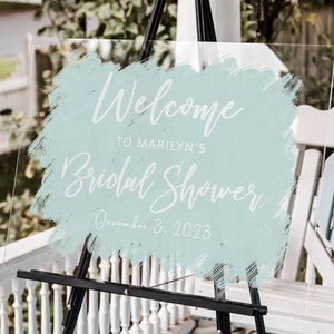 Wedding Shower Acrylic Sign, Personalized Bridal Shower Welcome Sign, Acrylic Bridal Shower Sign, Welcome Sign, Custom Wedding Shower Sign